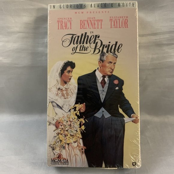 Father of the Bride VHS Tape Spencer Tracy Joan Bennett Elizabeth Taylor SEALED - Picture 1 of 12
